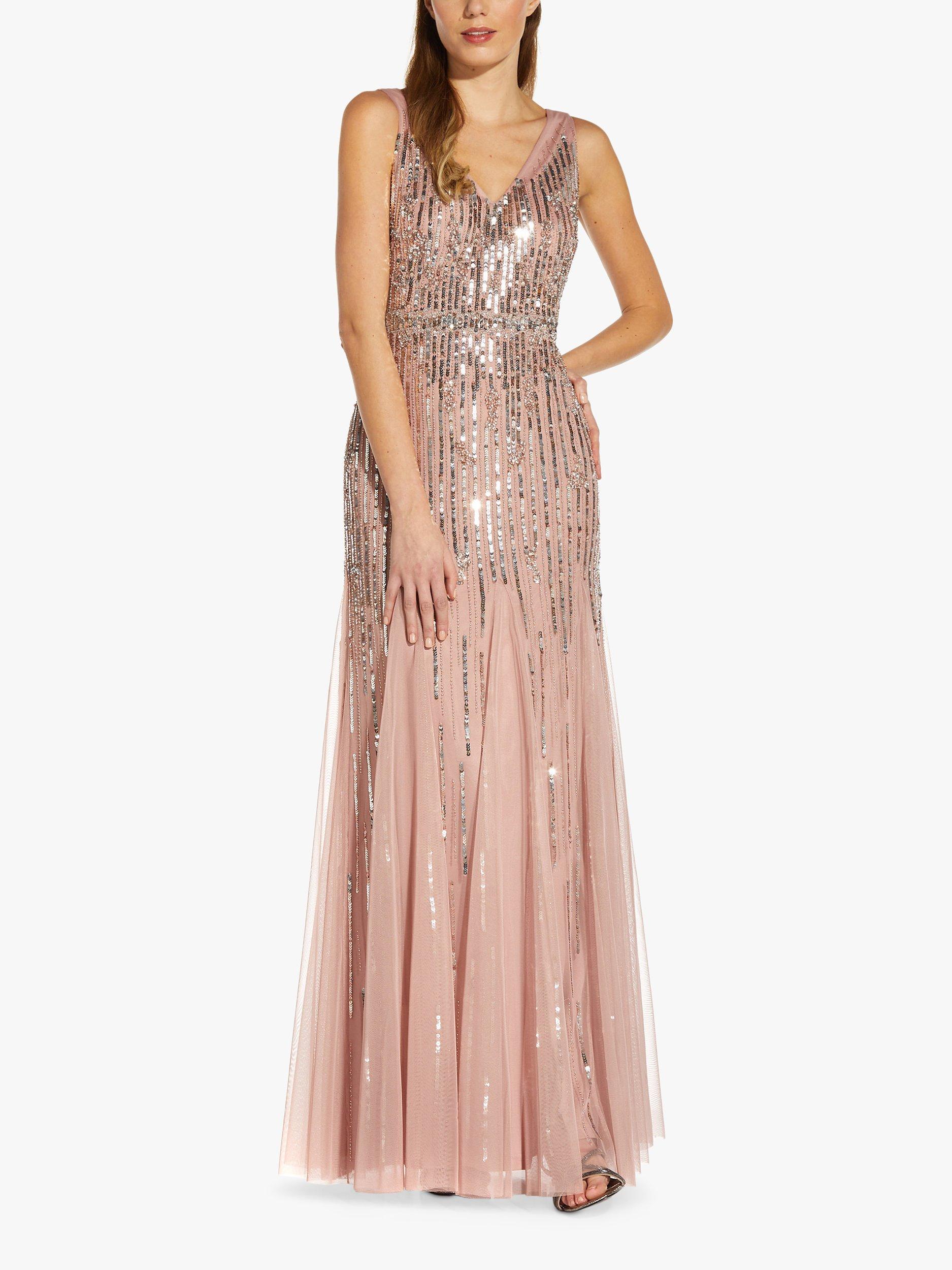 Adrianna Papell Beaded Sleeveless Dress, Candied Ginger