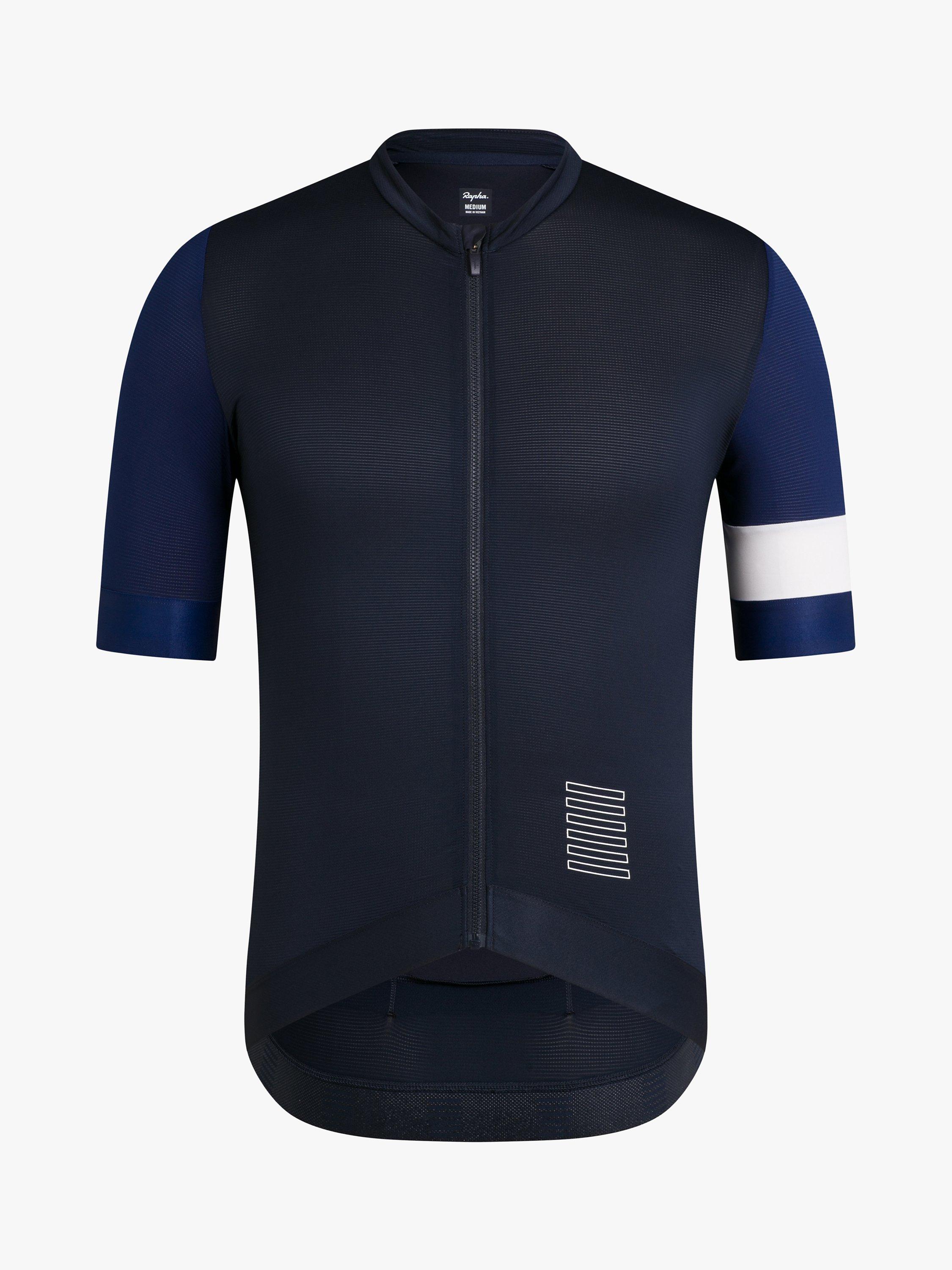 Rapha Pro Team Training Jersey Short Sleeve Cycling Top, Sky Captain/Medieval Blue/White Alyssum