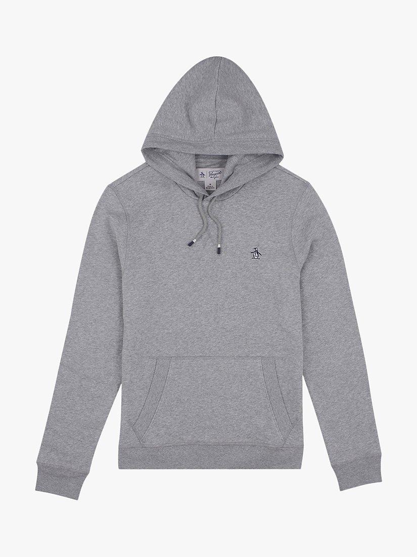 Original Penguin Sticker Pete Pullover Hoodie, Rain Heather