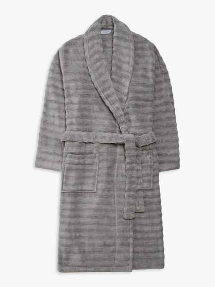 John Lewis Luxury Spa Unisex Bath Robe, Dove Grey