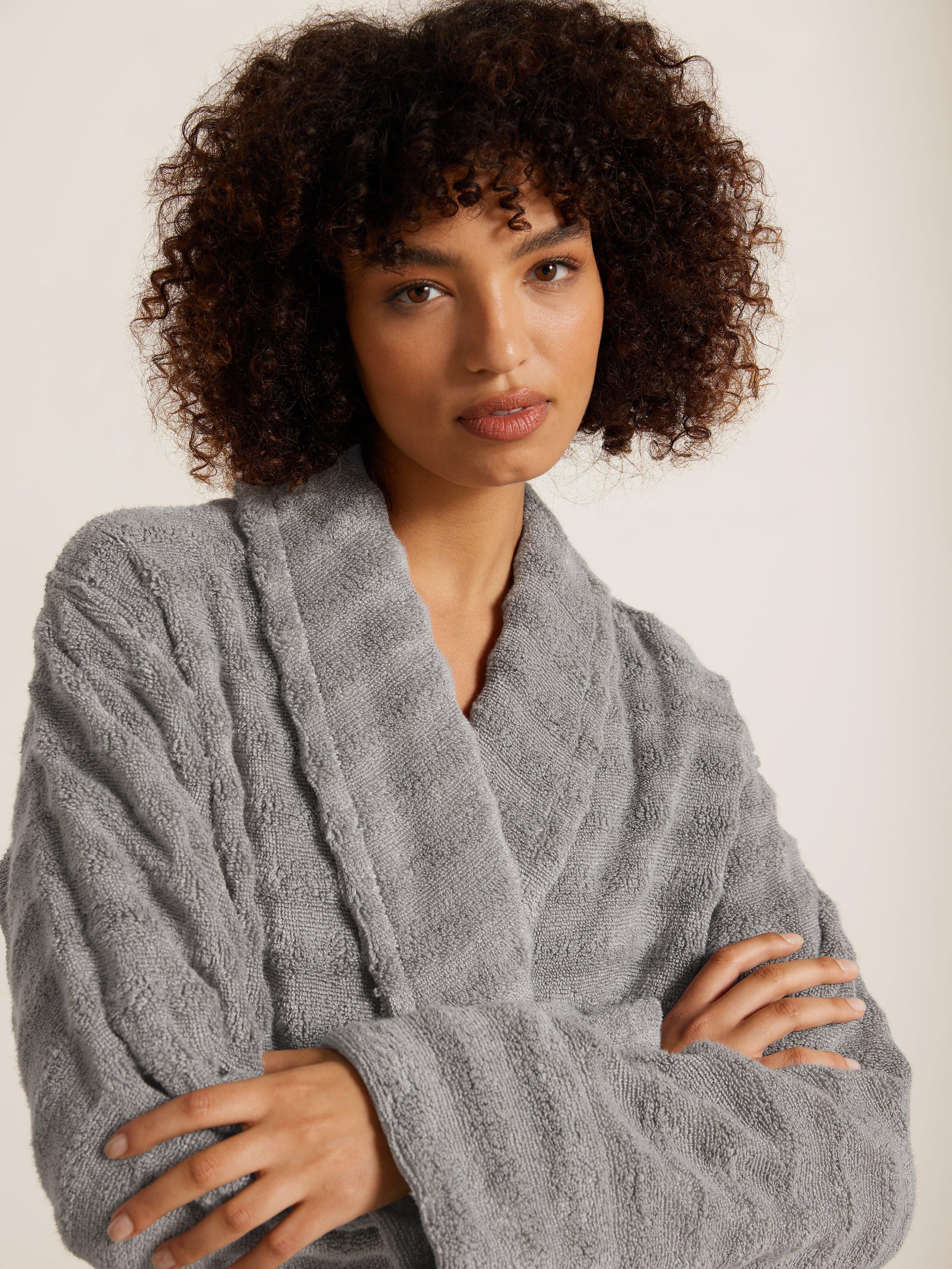 Product image 4 of 5, which shows John Lewis Luxury Spa Unisex Bath Robe, Dove Grey, XS-S