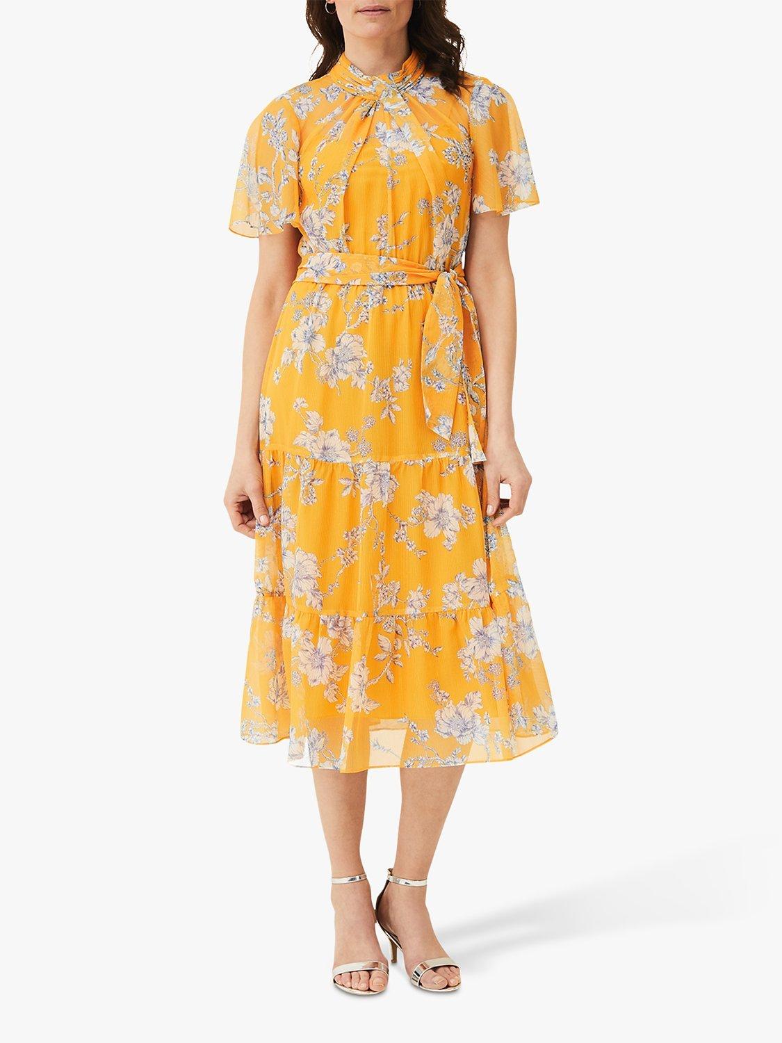 Phase Eight Emmalyn Tiered Dress, Canary
