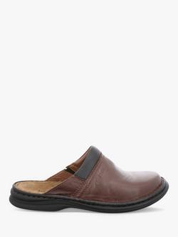 Josef Seibel Max Leather Slip On Mules - view 2, Brandy