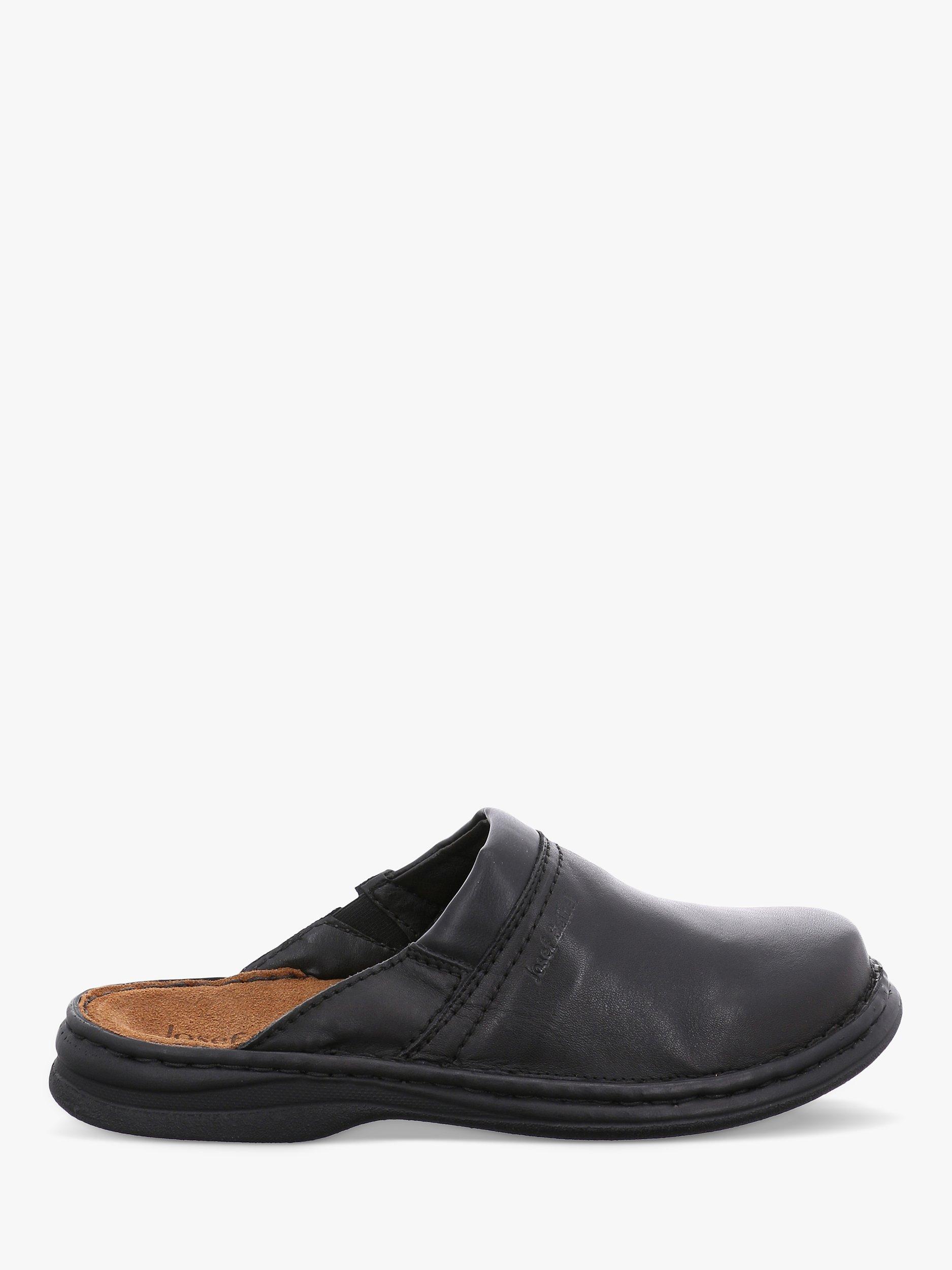 Product image 1 of 5, which shows Josef Seibel Max Leather Slip On Mules, Black, 6.5