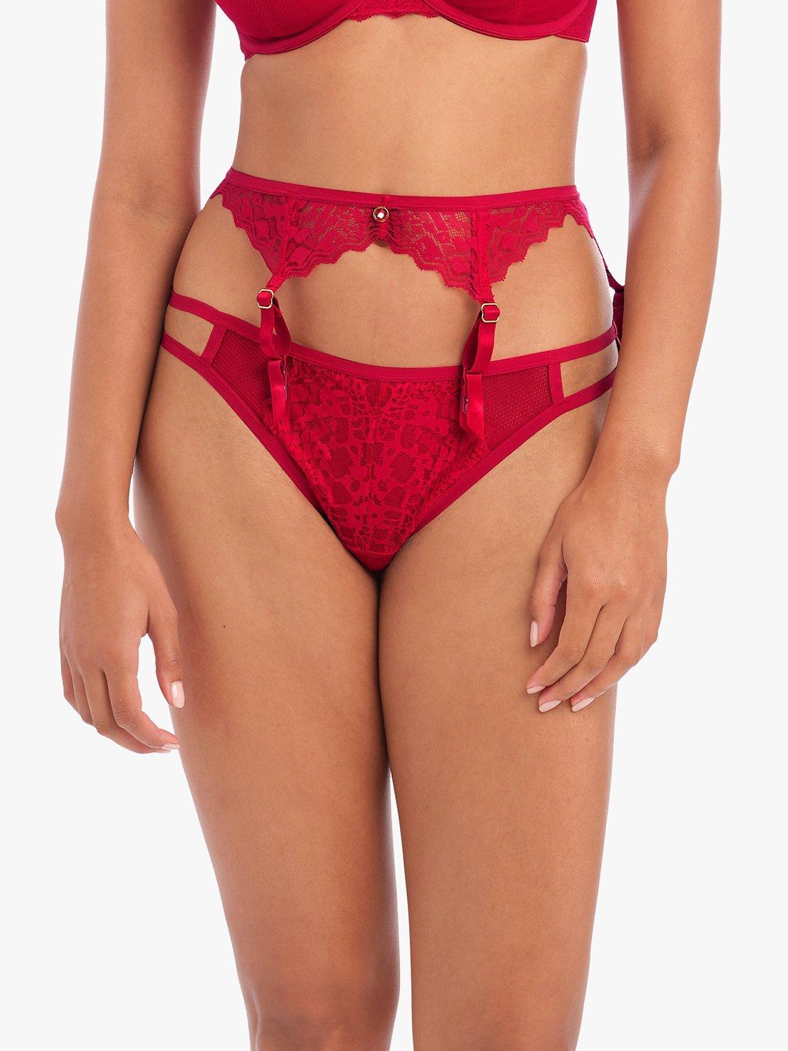 Freya Temptress Suspenders, Cherry