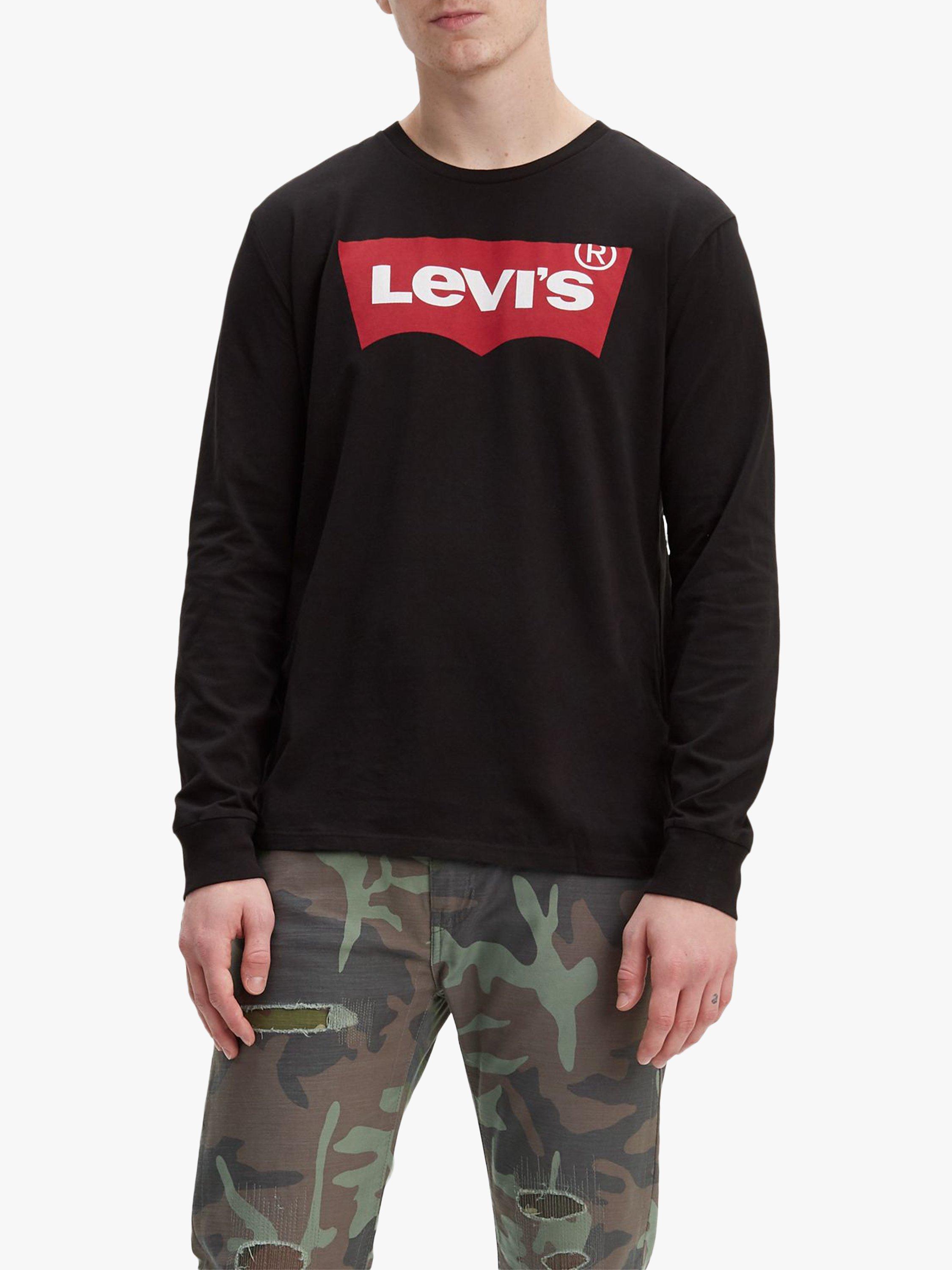 Levi's Long Sleeve Batwing Graphic Logo T-Shirt, Black
