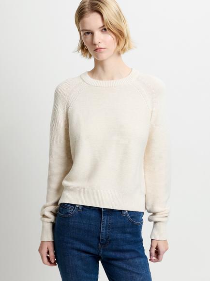 French Connection Lilly Mozart Crew Neck Jumper, Oatmeal Melange