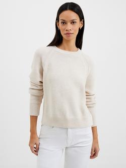 French Connection Lilly Mozart Crew Neck Jumper - view 2, Oatmeal Melange