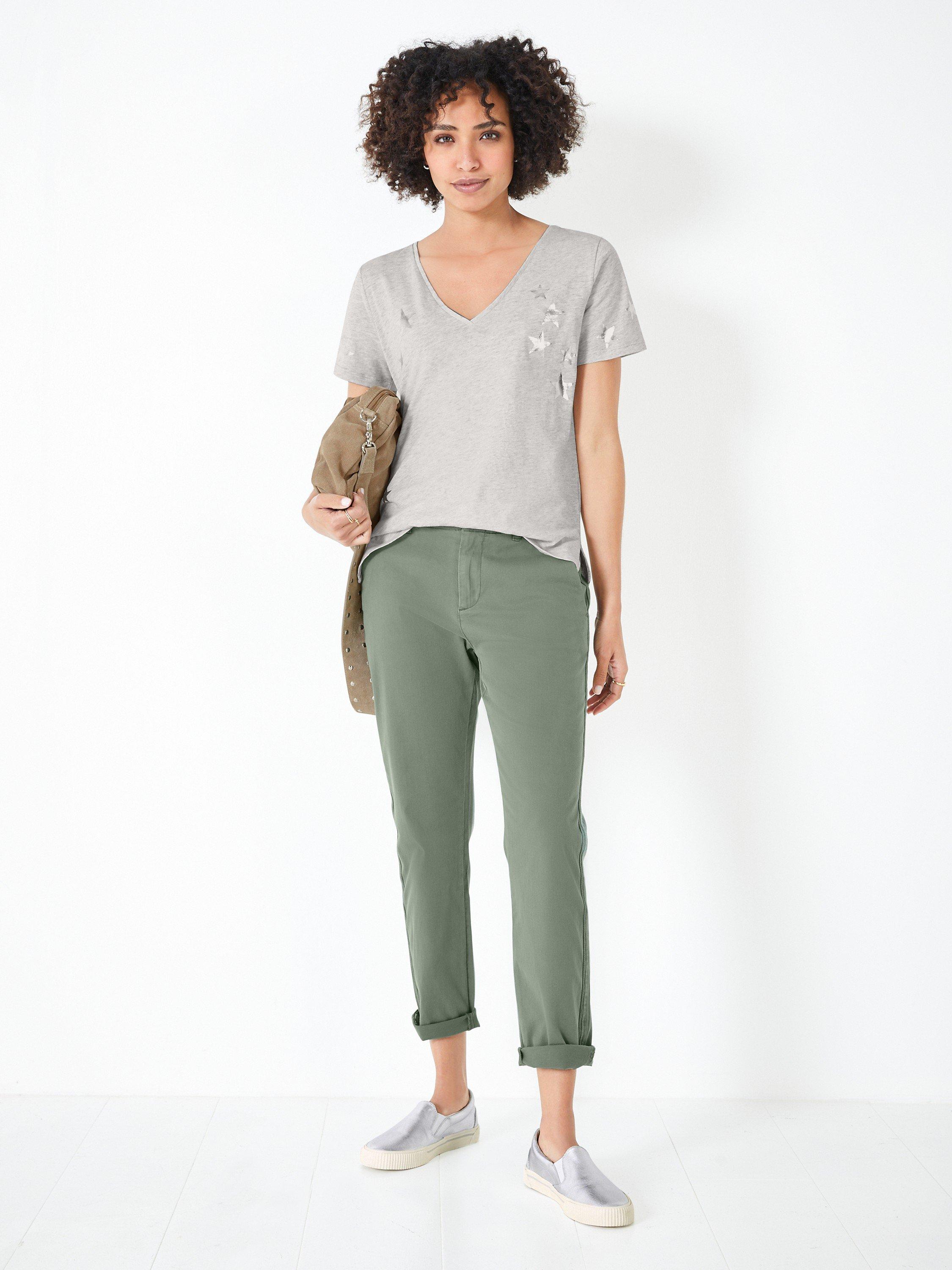 HUSH Girlfriend Chinos, Washed Green