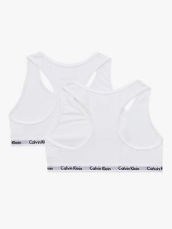 Calvin Klein Kids' Modern Cotton Bralette, Pack of 2, White - view 2, White