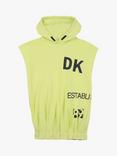 DKNY Kids' Hooded Fleece Dress, Citrine