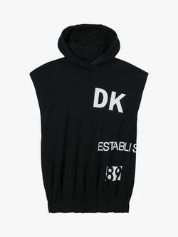 DKNY Kids' Hooded Fleece Dress, Black
