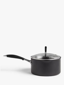 John Lewis 'The Pan' Aluminium Non-Stick Saucepan & Lid, Black