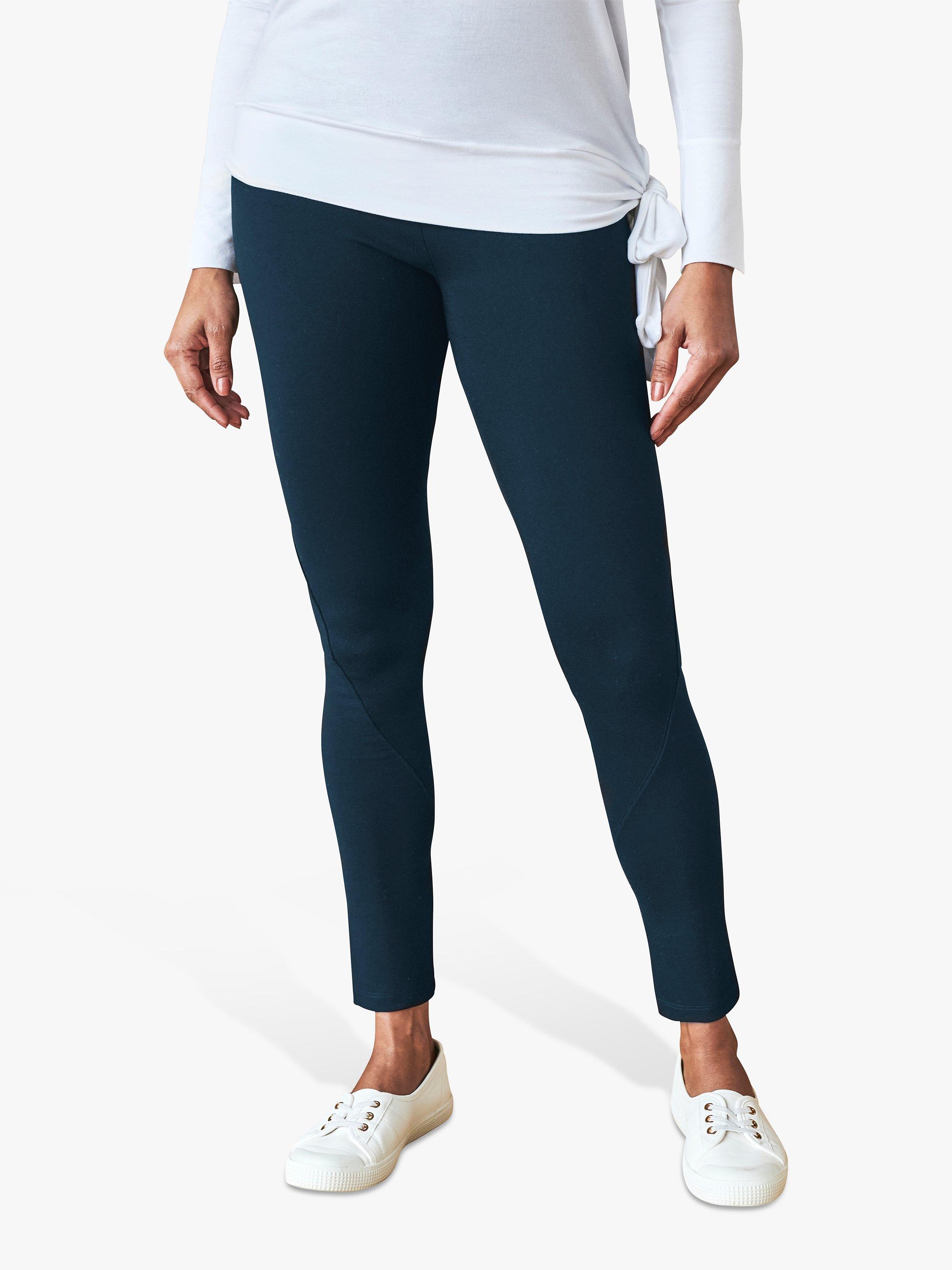 Product image 1 of 2, which shows Pure Collection Jersey Leggings, Navy, 8