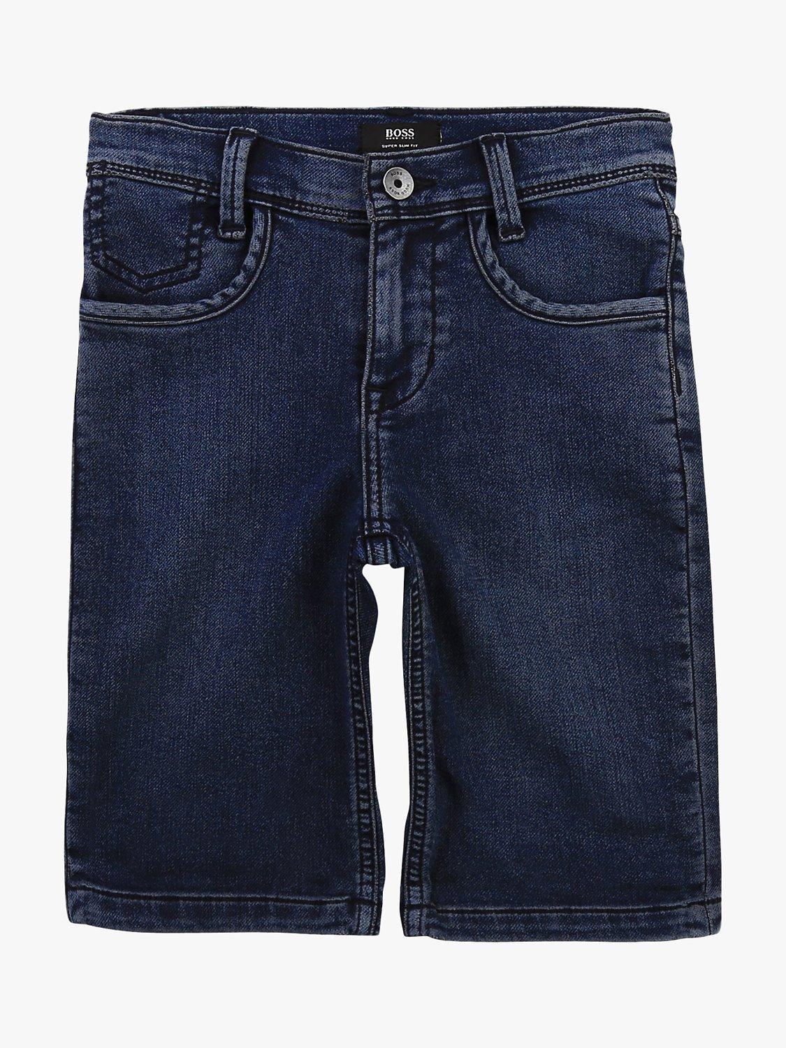 BOSS Kids' Denim Bermuda Shorts, Stone