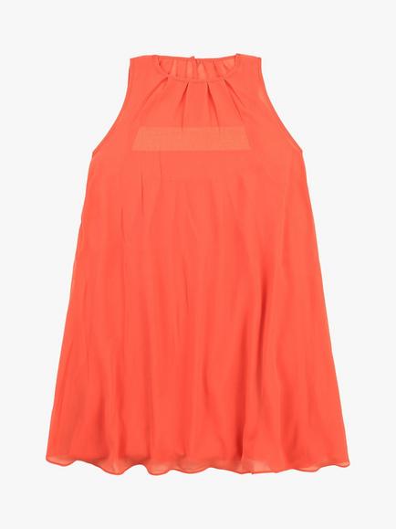 BOSS Kids' Sleeveless Crepe Dress, Peach, Peach
