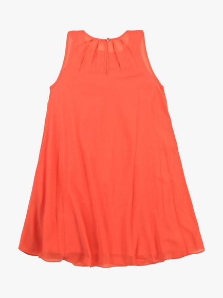 BOSS Kids' Sleeveless Crepe Dress, Peach - view 2, Peach