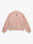 BOSS Kids' Short Waterproof Twill Jacket, Pale Pink