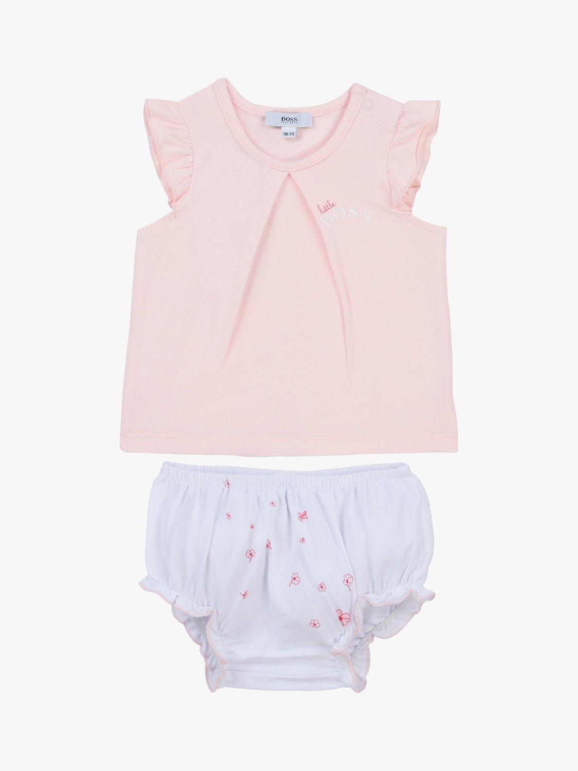 BOSS Baby T-Shirt & Bloomers Set, Pink/White