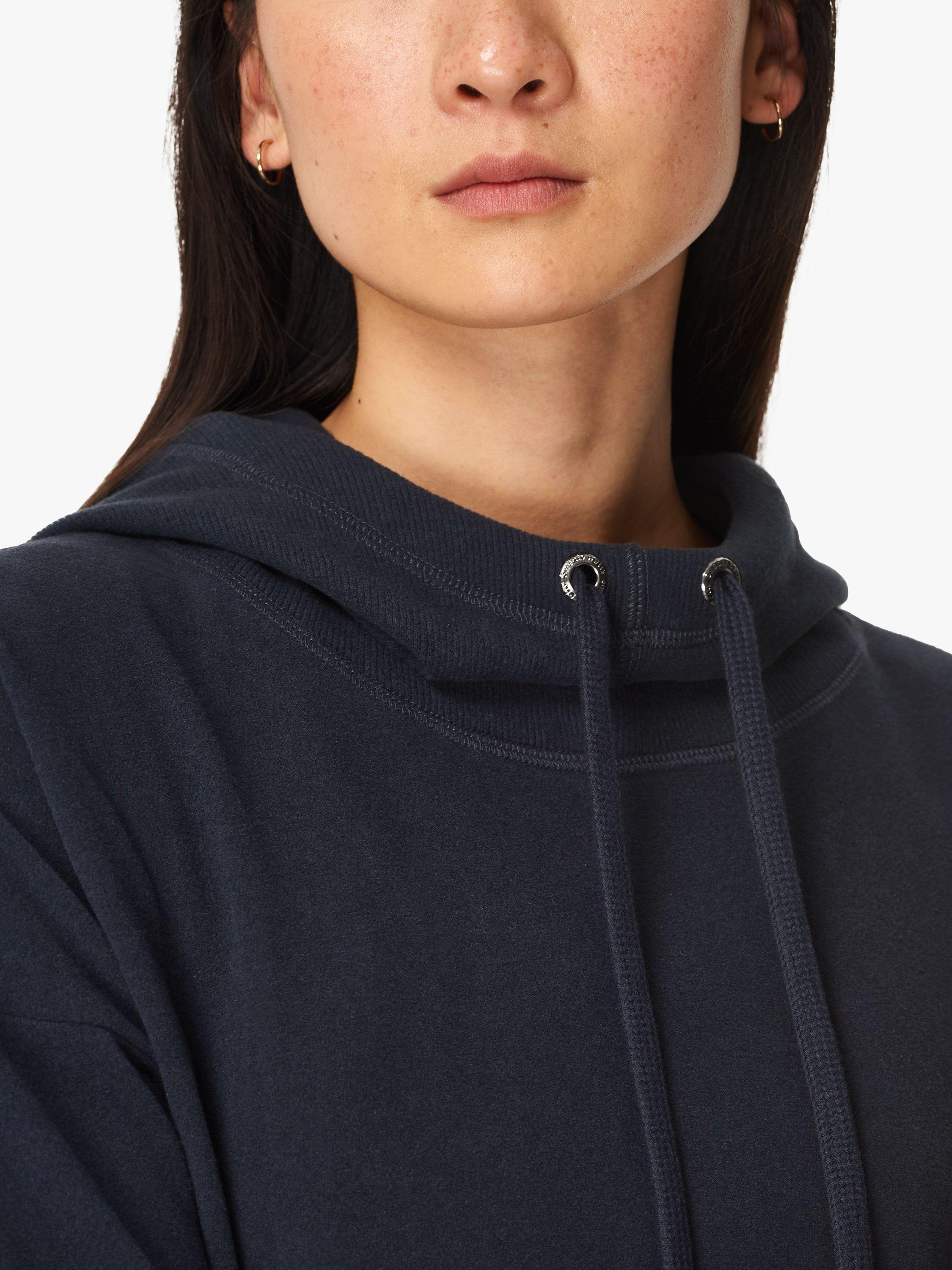 Sweaty Betty Escape Italian Luxe Fleece Hoodie, Navy, XS