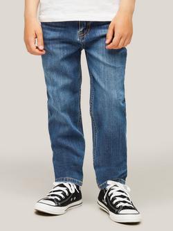 John Lewis Boys' Straight Fit Mid Wash Denim Jeans, Blue, Blue