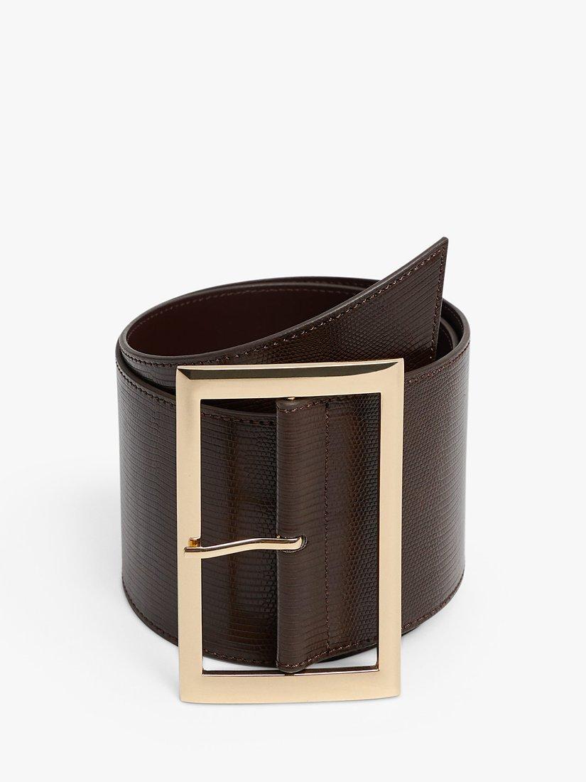 ●DOFFJASON● Minimal Square Hard Leather Belt Dark Brown DJ MUSINSA公式 | DOFFJASON [PERSONAL SPACE] Minimal Square Hard