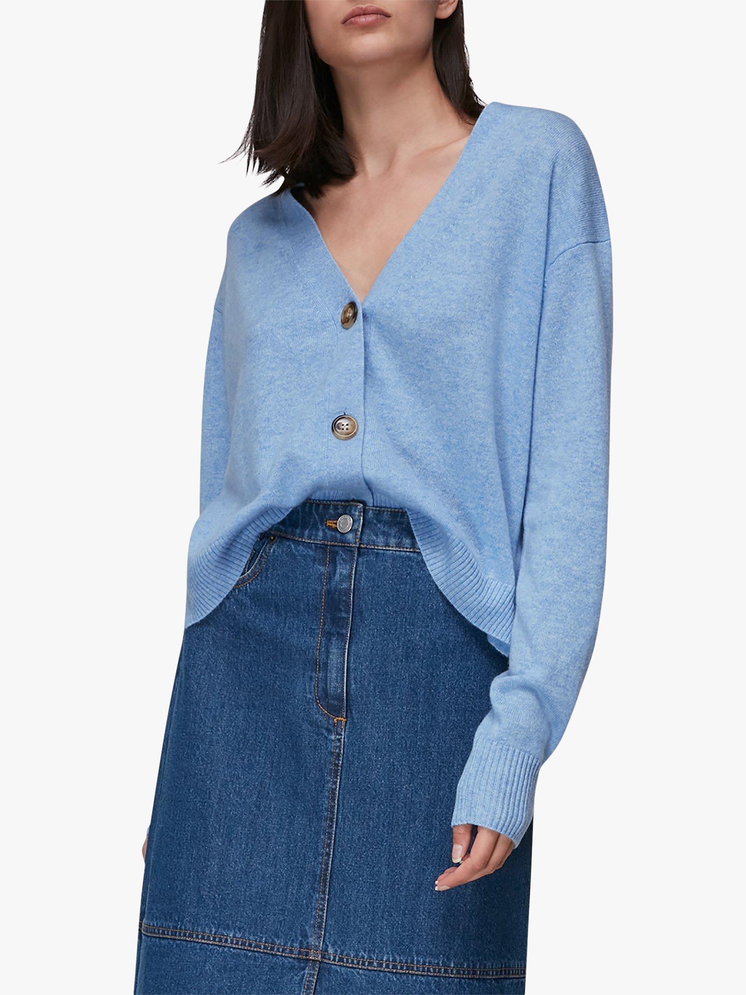 Whistles Cashmere Cardigan, Blue