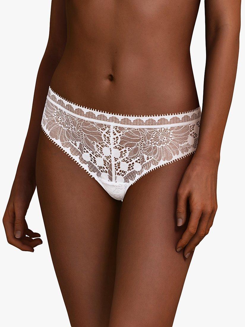 Product image 1 of 3, which shows Chantelle Day To Night Tanga Knickers, White, XL