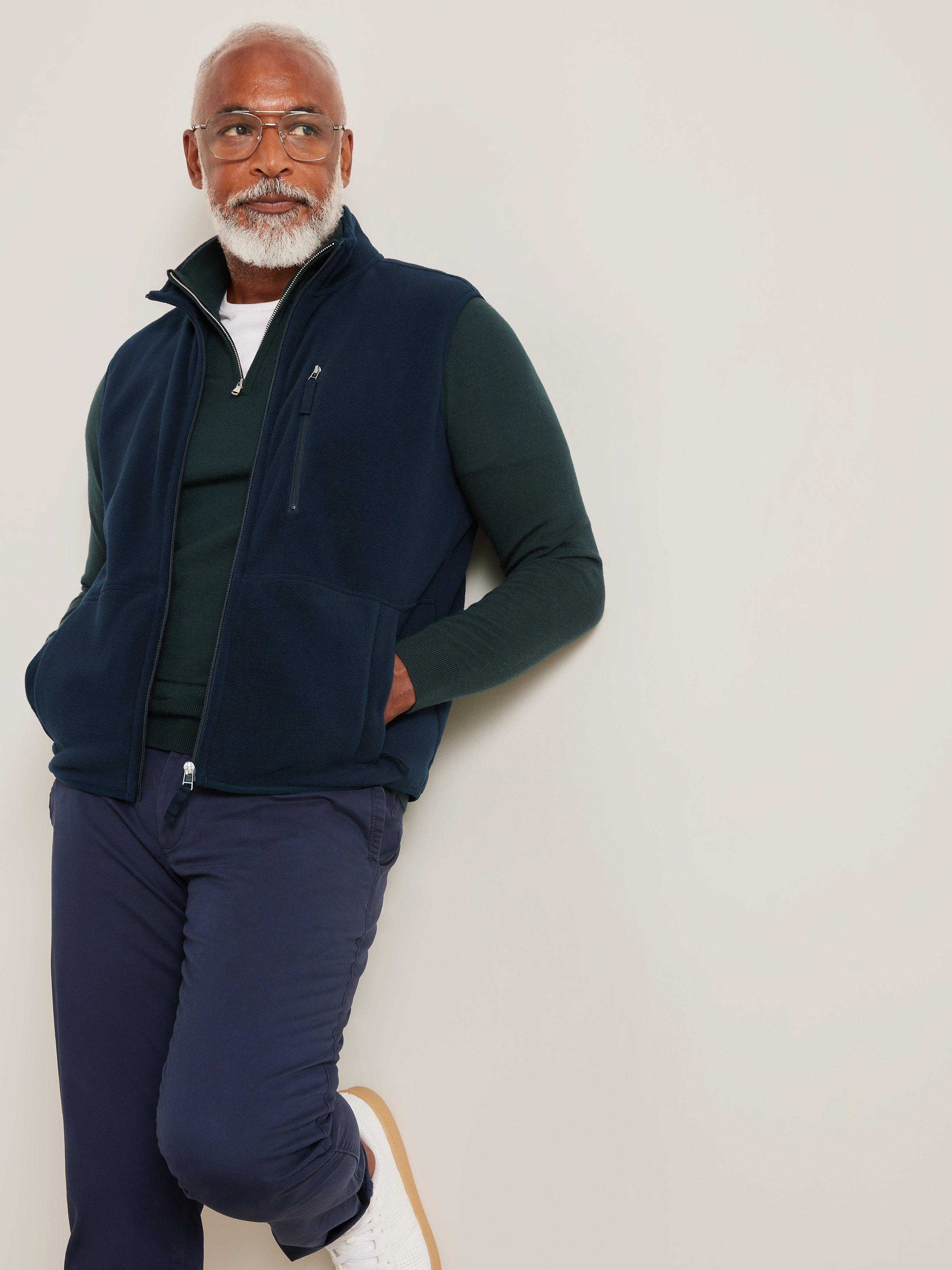 John Lewis Recycled Fleece Gilet, Blue