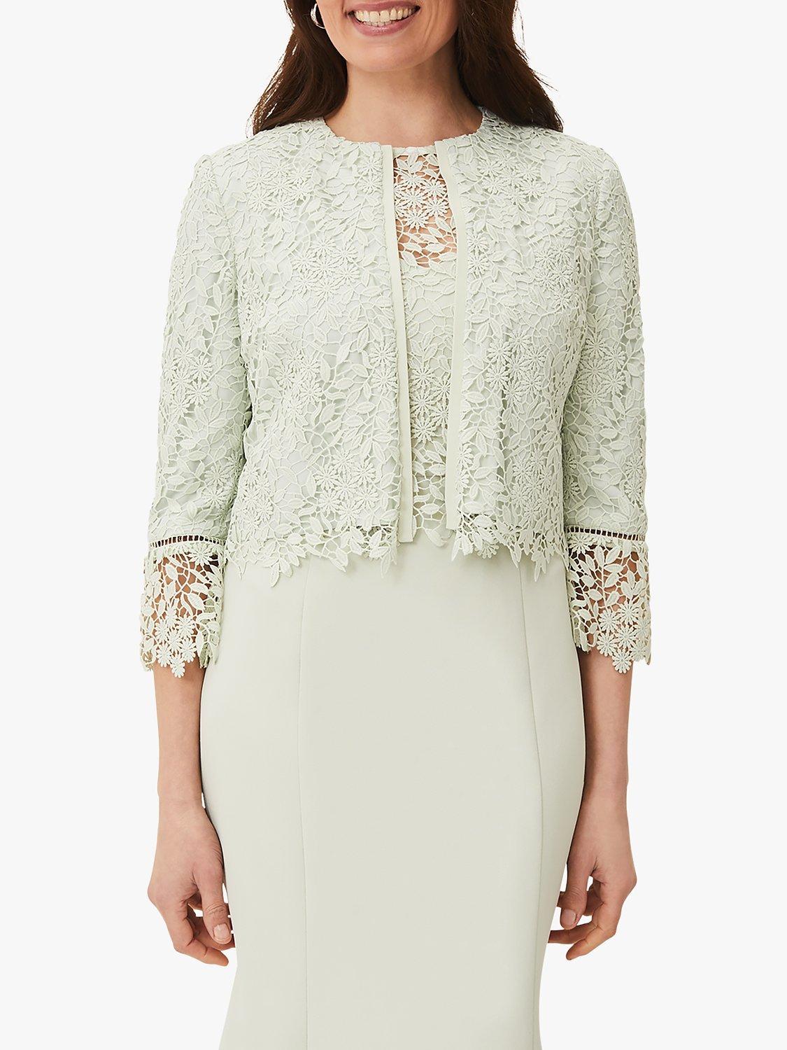 Phase Eight Georgia Lace Jacket, Spearmint