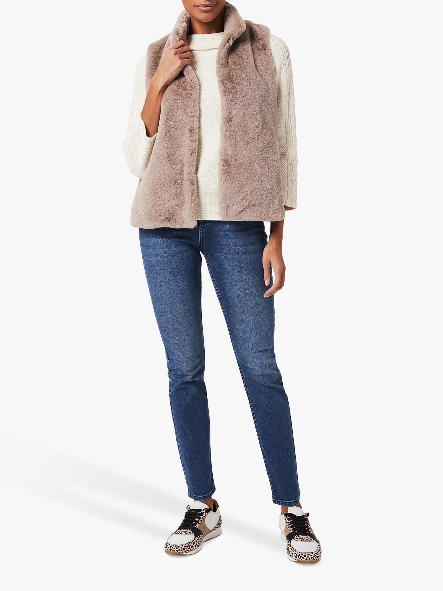 Hobbs Rochelle Faux Fur Gilet, Mink