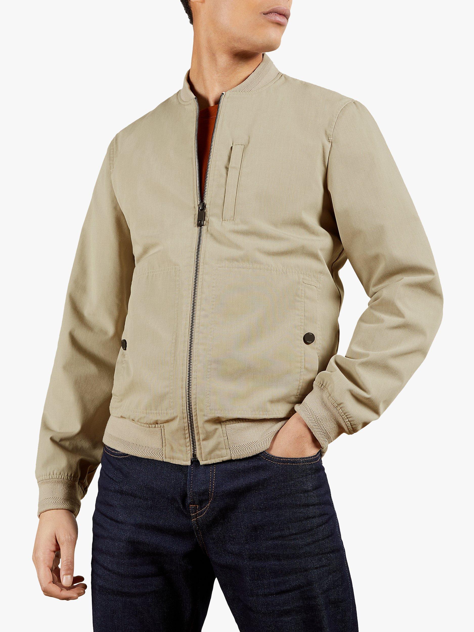 Ted Baker Bars Cotton Blend Bomber Jacket