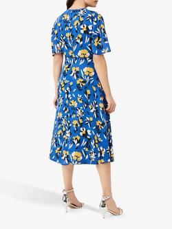 Phase Eight Jayla Floral Print Dress, Almond/Canary - view 2, Almond/Canary
