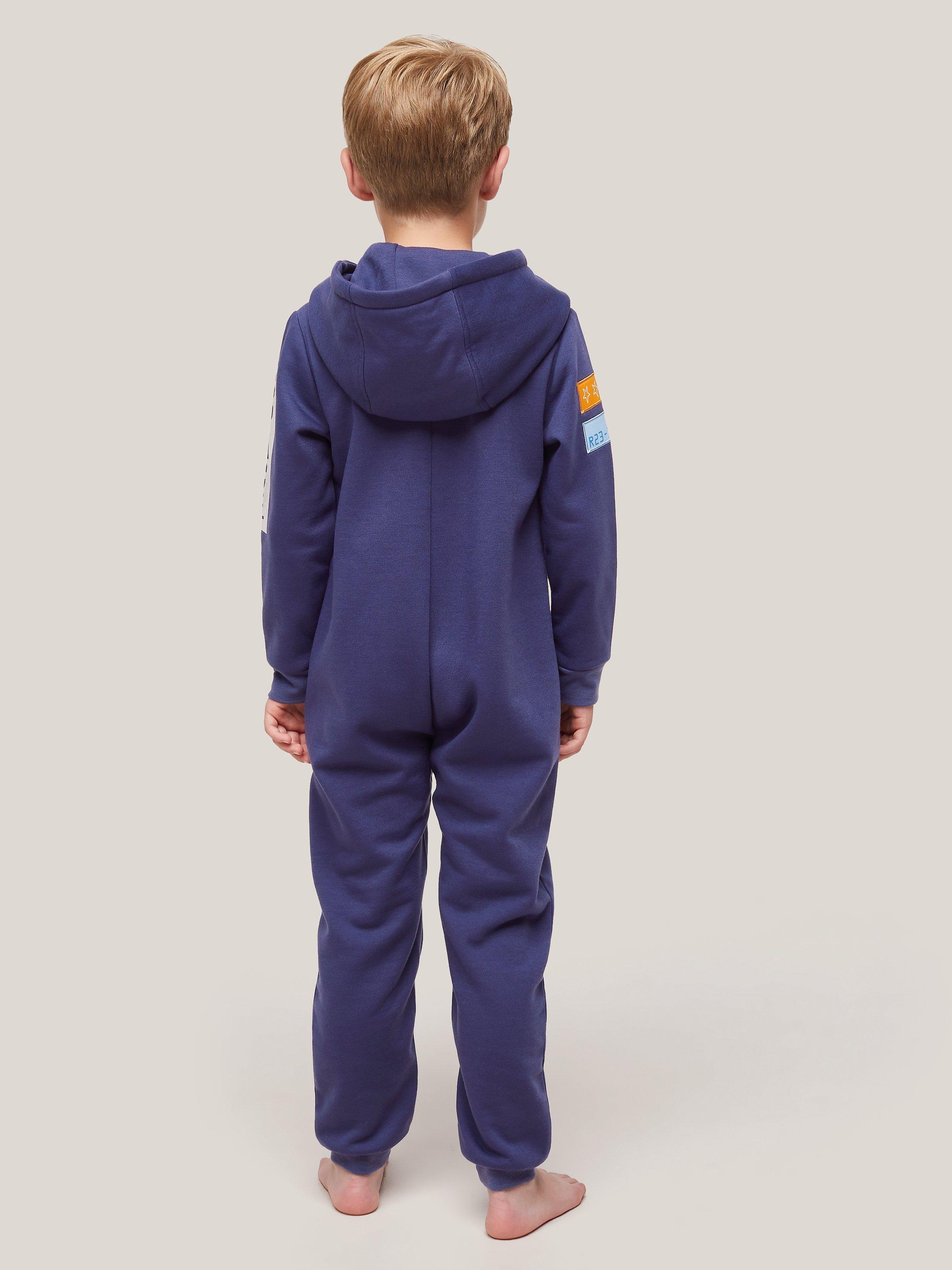 John Lewis Kids Astronaut Sweat Onesie Blue