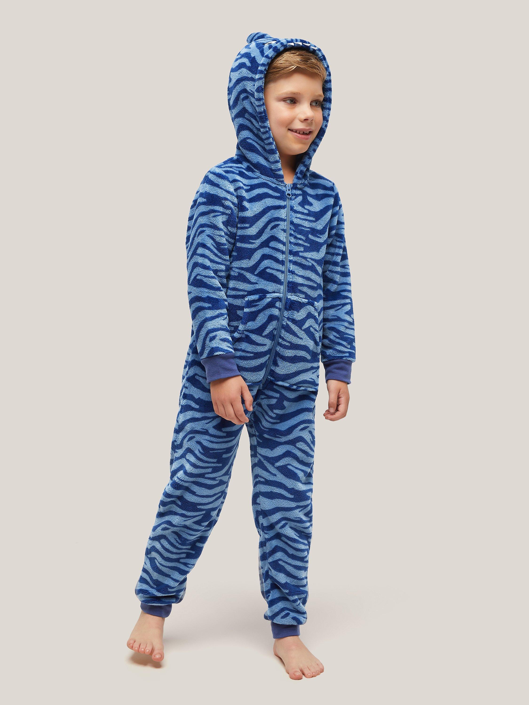 John Lewis Kids Shark Onesie Blue