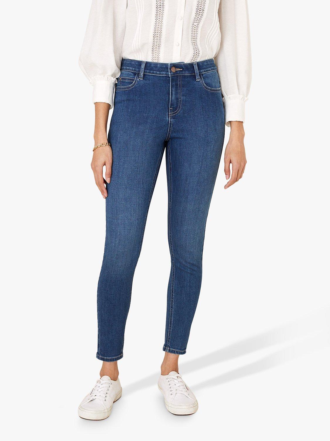 Monsoon Iris Regular Length Skinny Jeans, Denim Blue