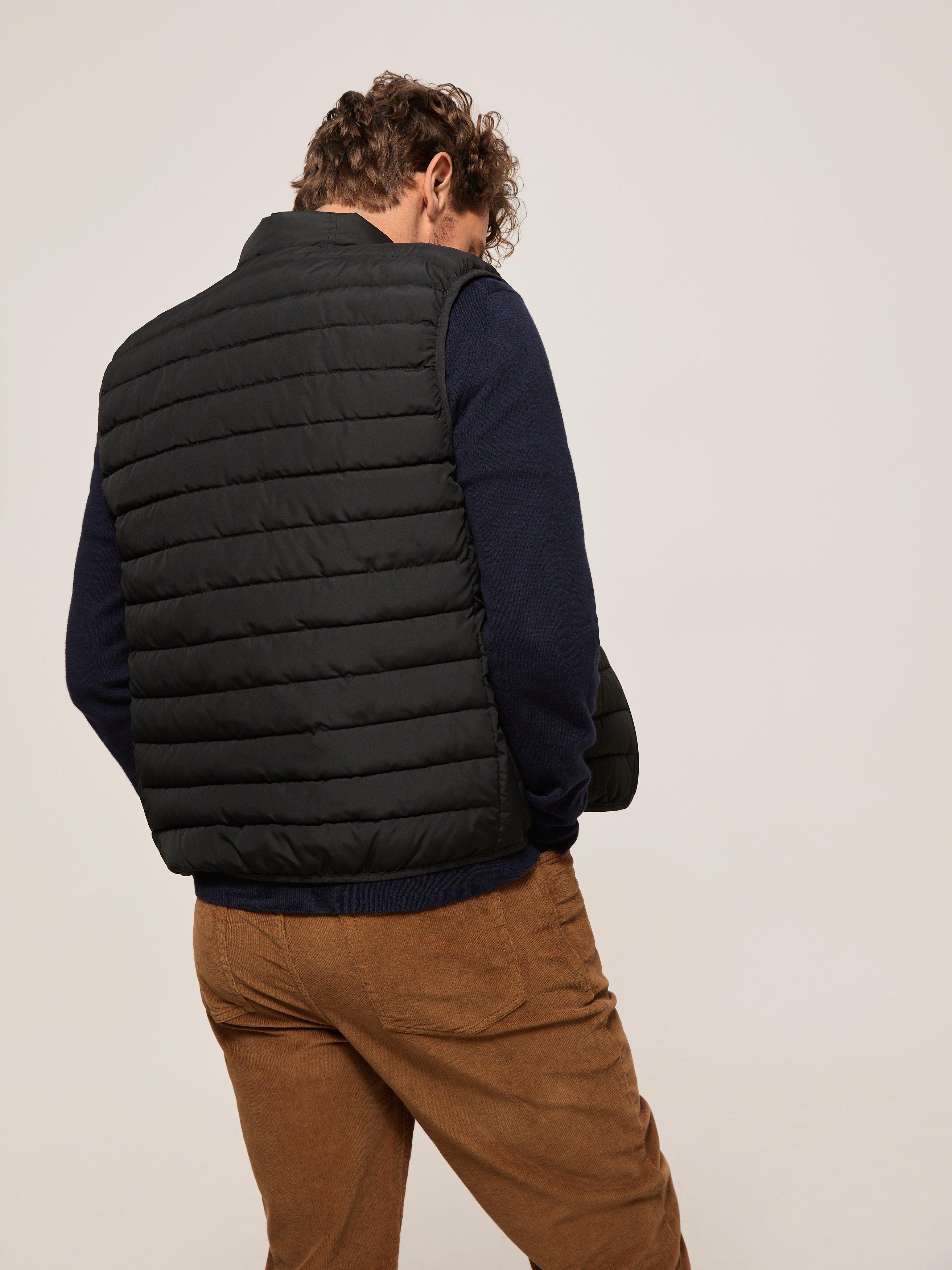 Product image 2 of 6, which shows John Lewis Shower Resistant Recycled Puffer Gilet, Black, XXL