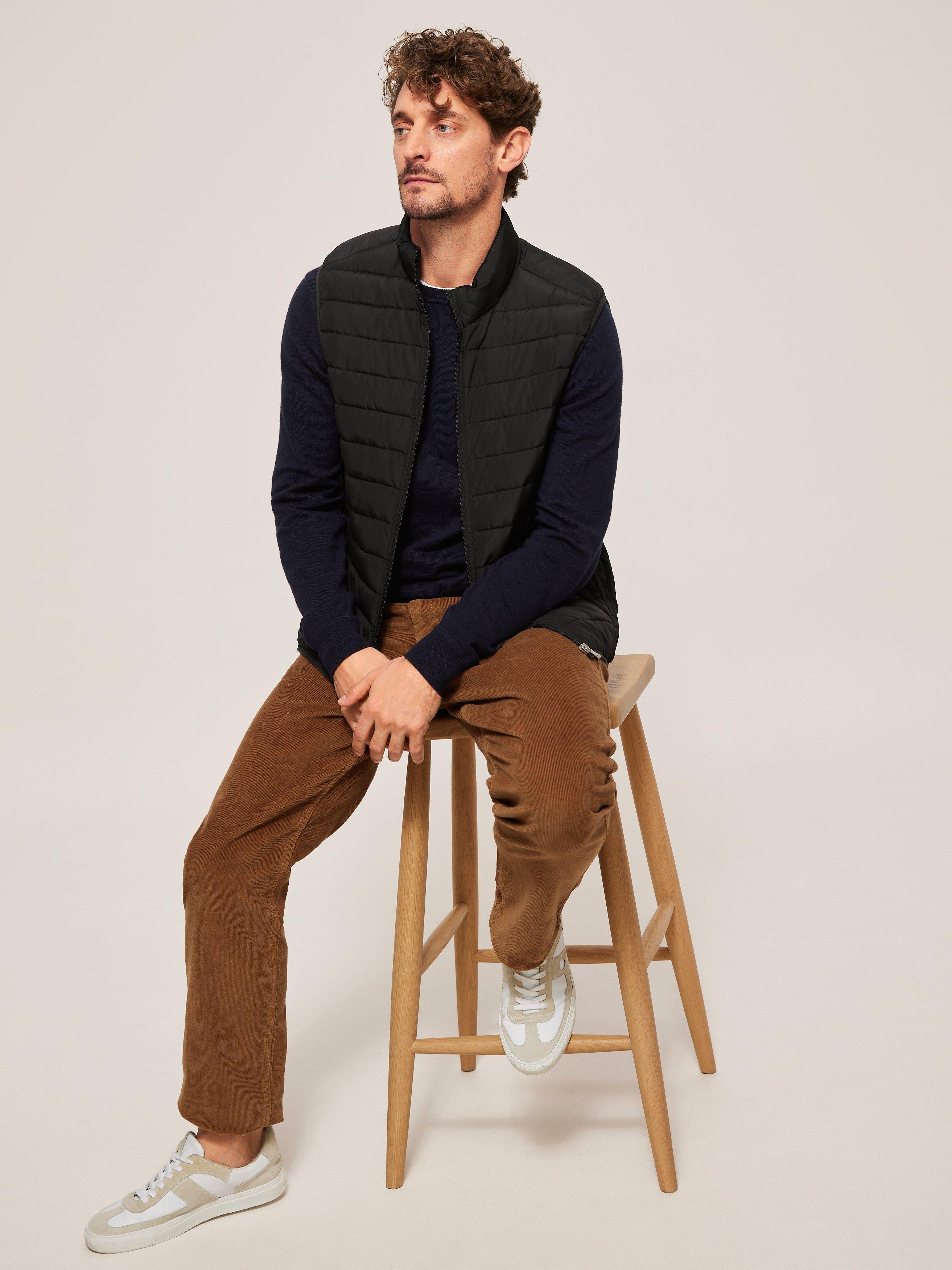 Product image 3 of 6, which shows John Lewis Shower Resistant Recycled Puffer Gilet, Black, XXL