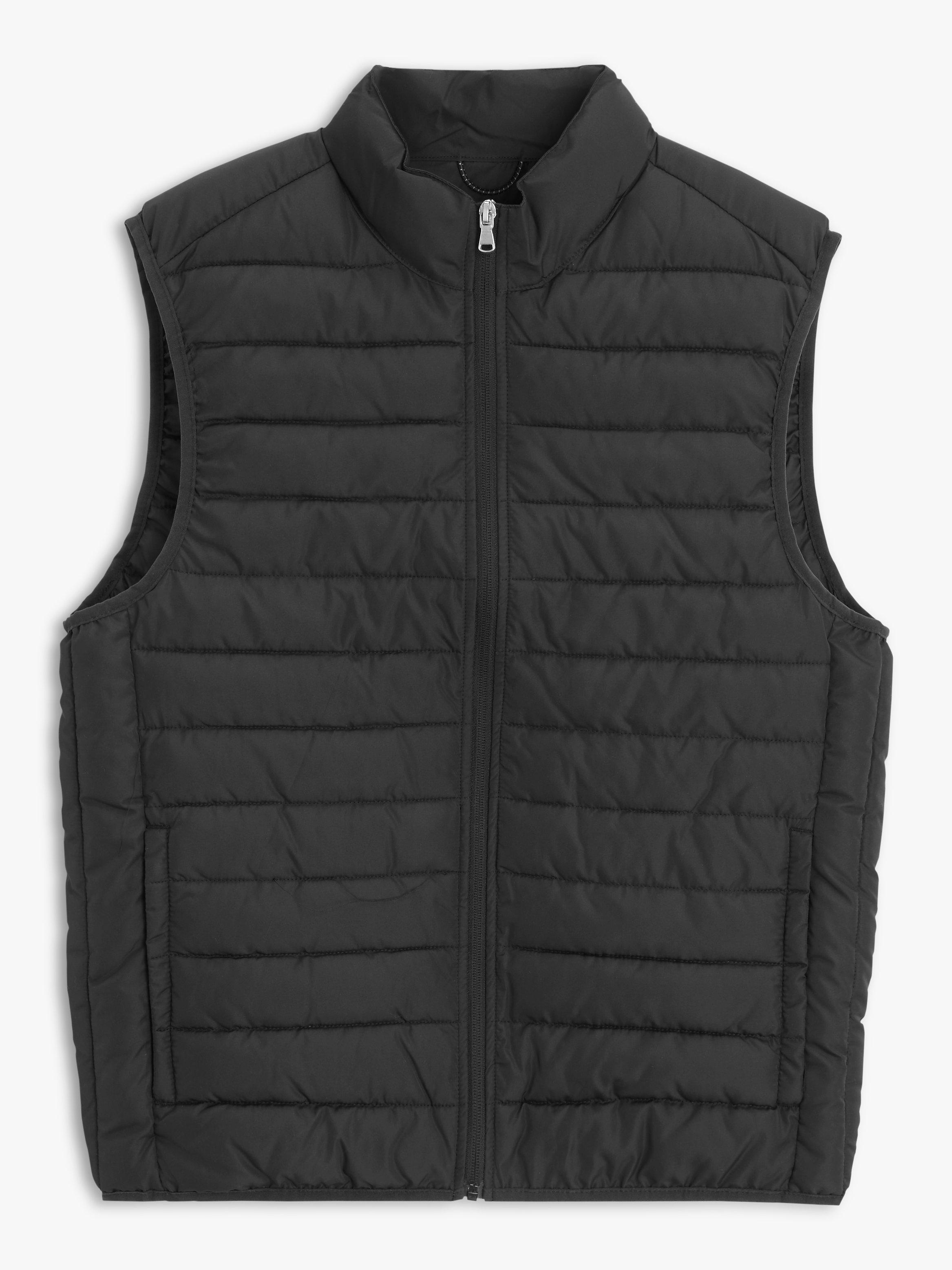 John Lewis Shower Resistant Recycled Puffer Gilet Black
