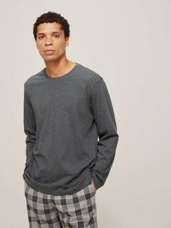 John Lewis Organic Cotton Lounge T-Shirt, Charcoal
