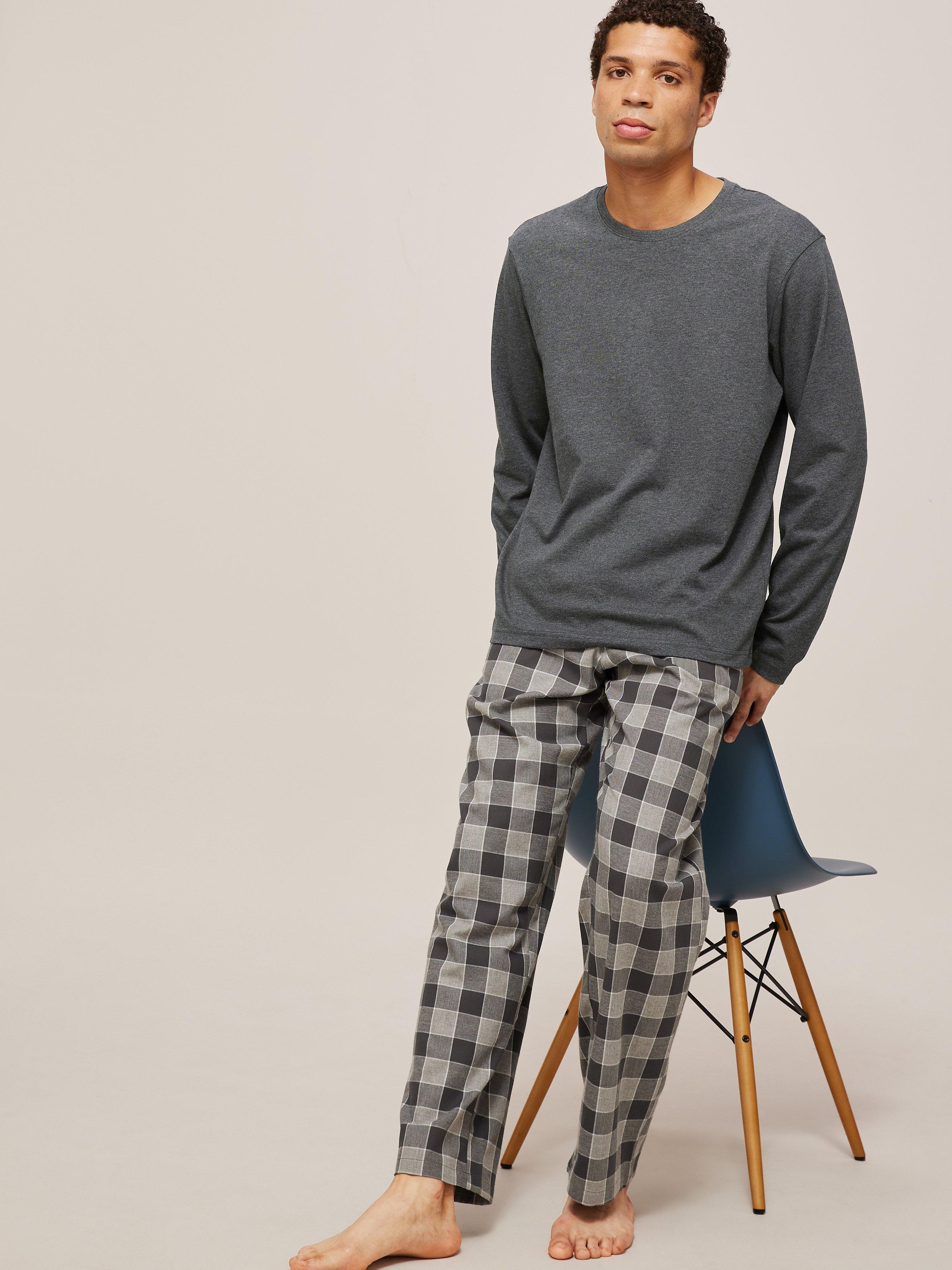 Product image 3 of 6, which shows John Lewis Organic Cotton Lounge T-Shirt, Charcoal, S