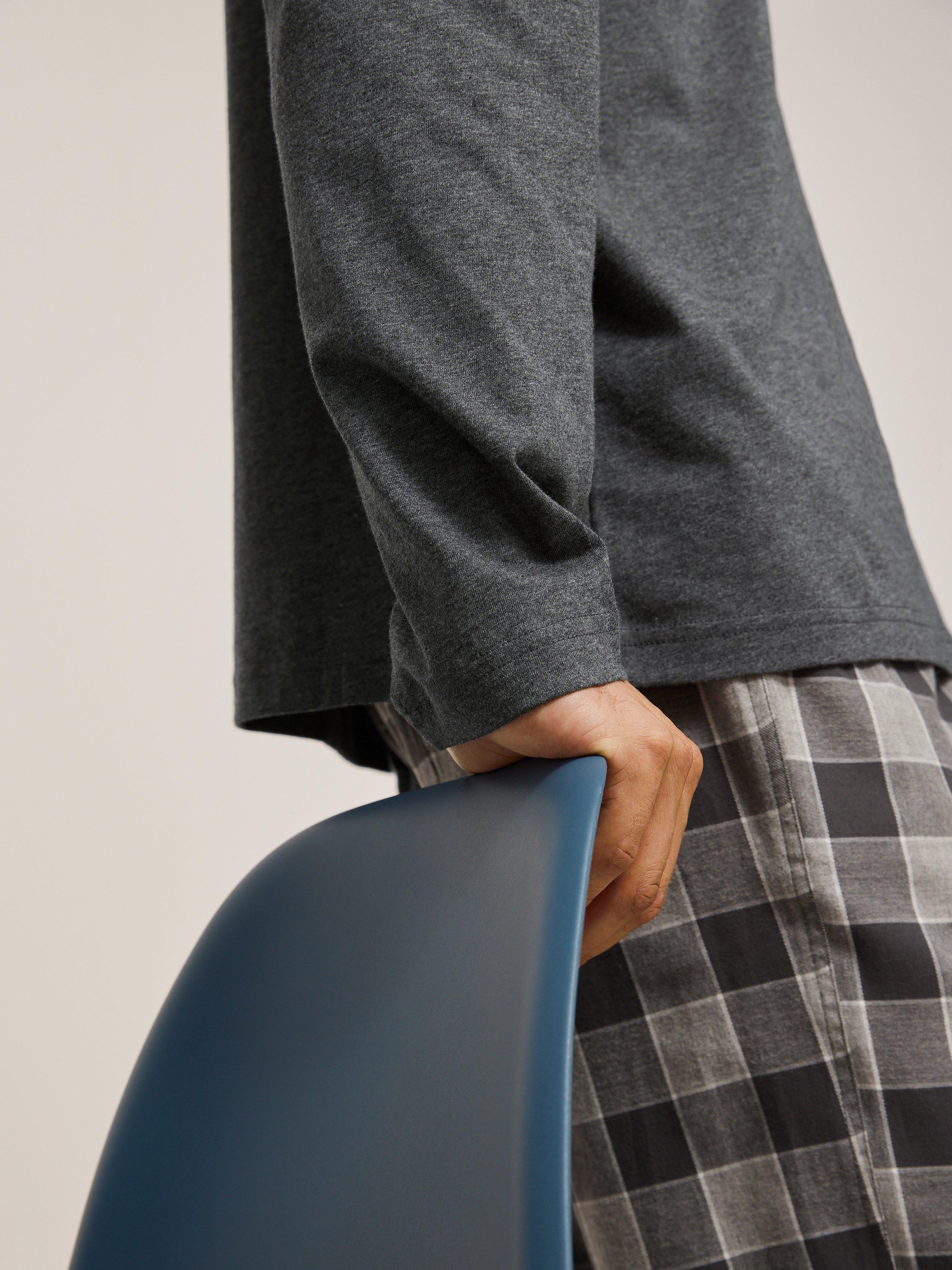 Product image 6 of 6, which shows John Lewis Organic Cotton Lounge T-Shirt, Charcoal, S