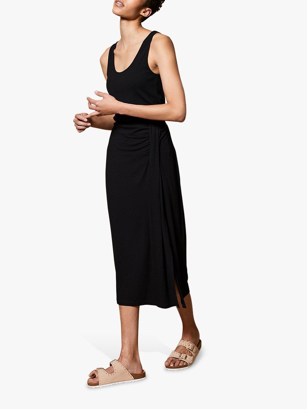 Mint Velvet Midi Skirt, Black