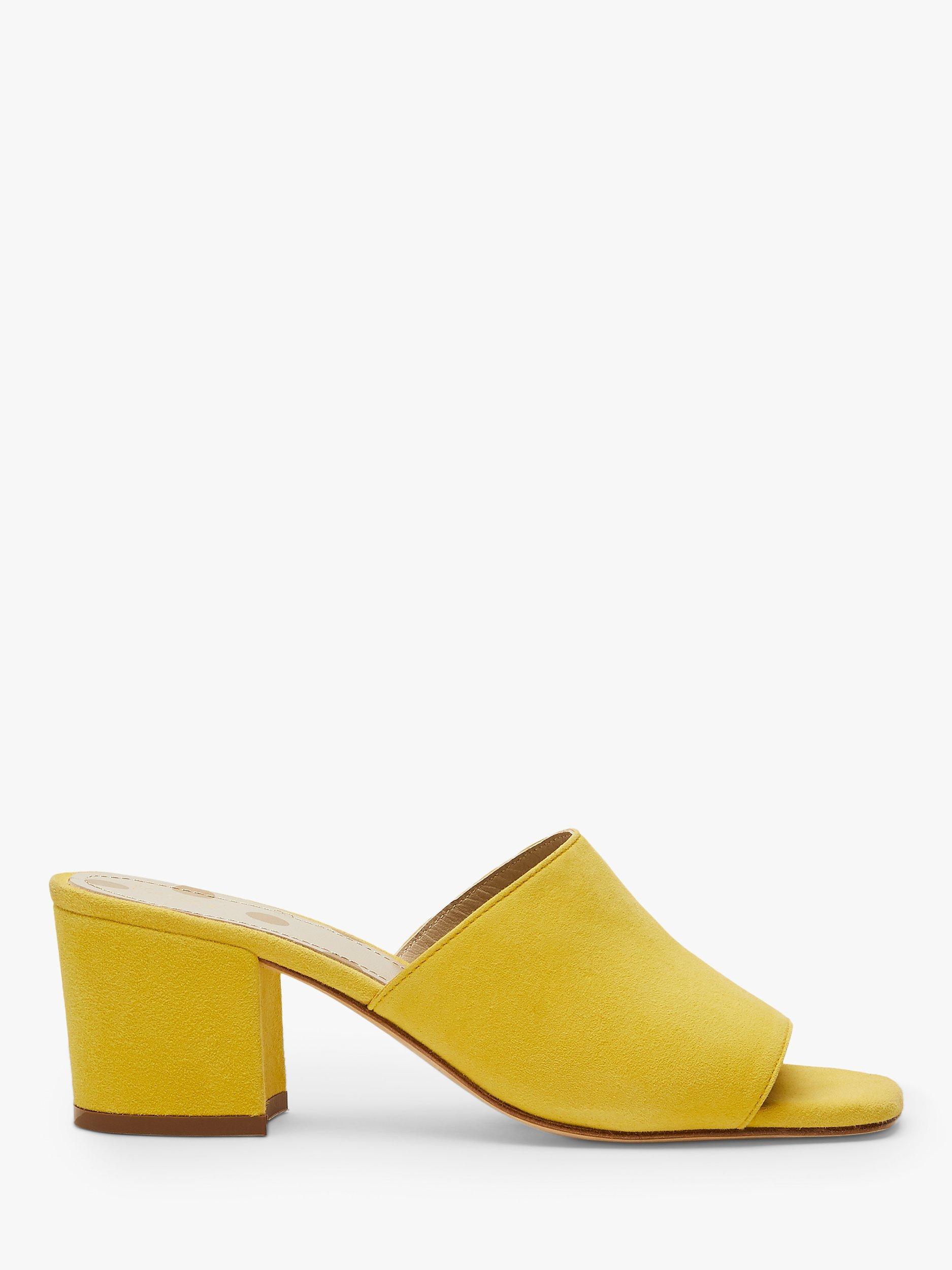 Boden Elsie Block Heel Mules, Daffodil, 4