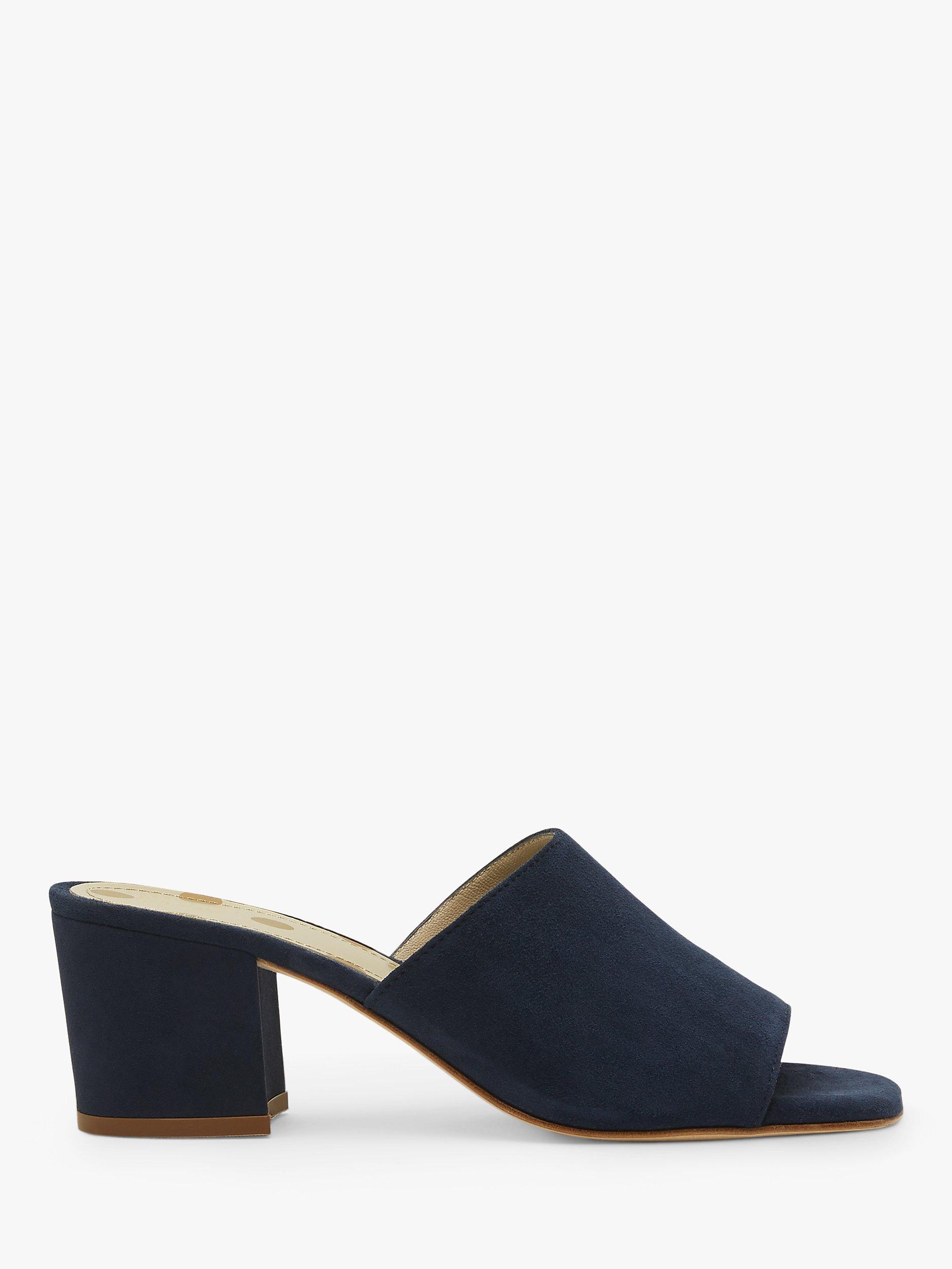 Boden Elsie Block Heel Mules, Navy, 4