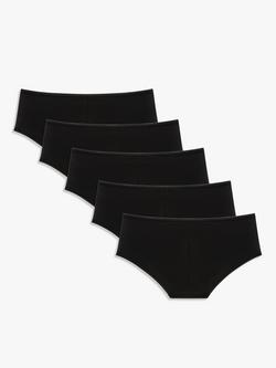 John Lewis Microfibre Short Knickers, Pack of 5 - view 2, Black