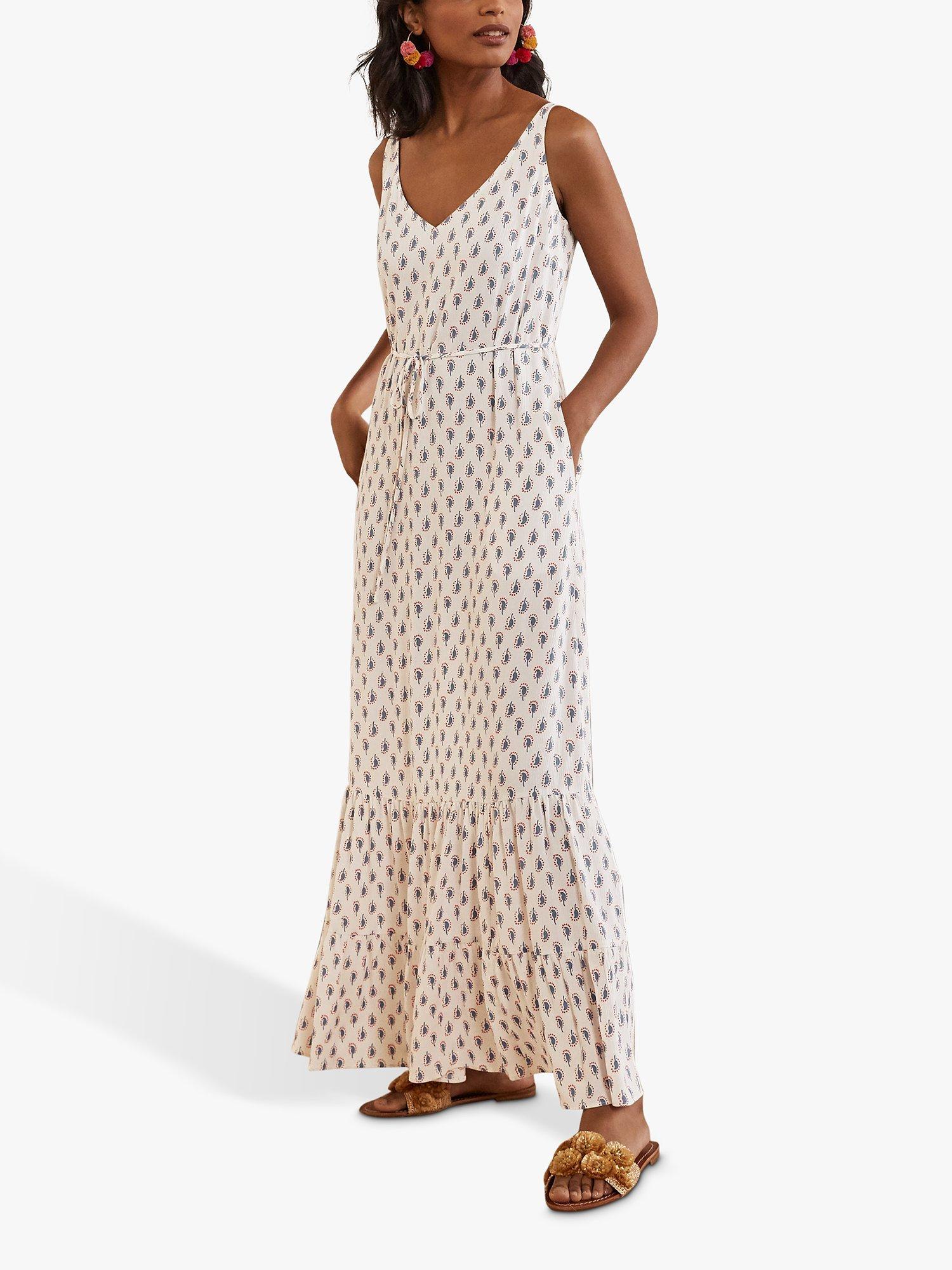 Boden Alicia Paisley Maxi Dress, Ivory