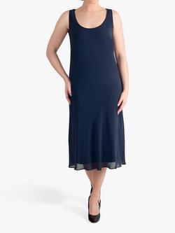 chesca Chiffon Midi Dress, Dark Navy, Dark Navy