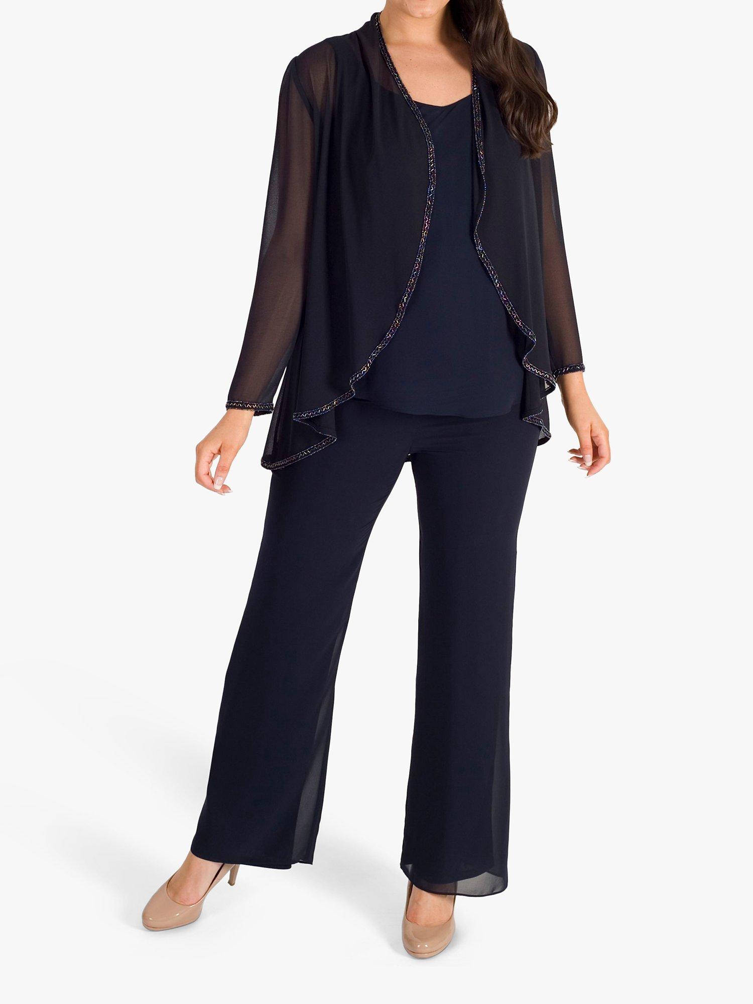 Product image 4 of 7, which shows Chesca Chiffon Camisole, Dark Navy, 12