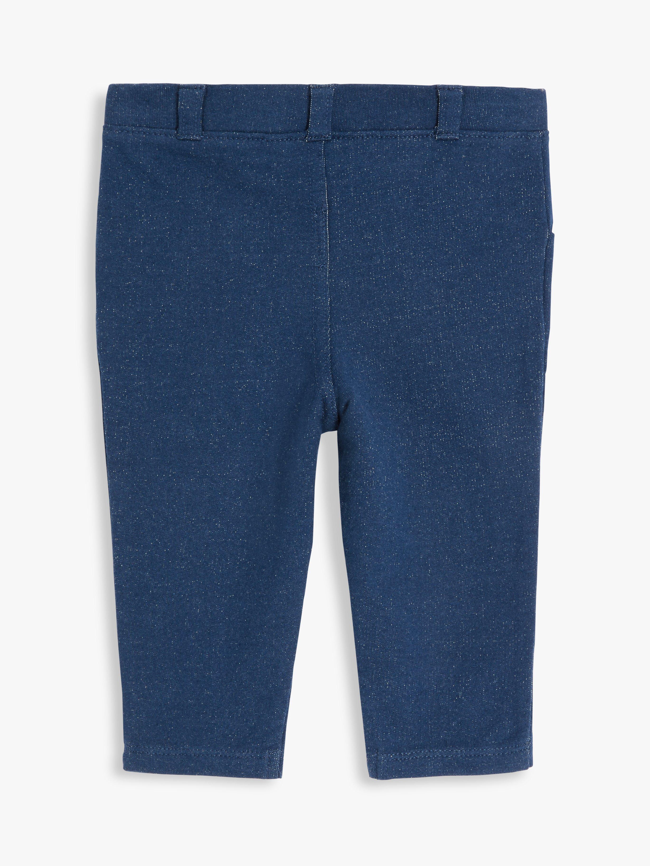 John Lewis Baby Plain Joggers, Navy, 0-3 months